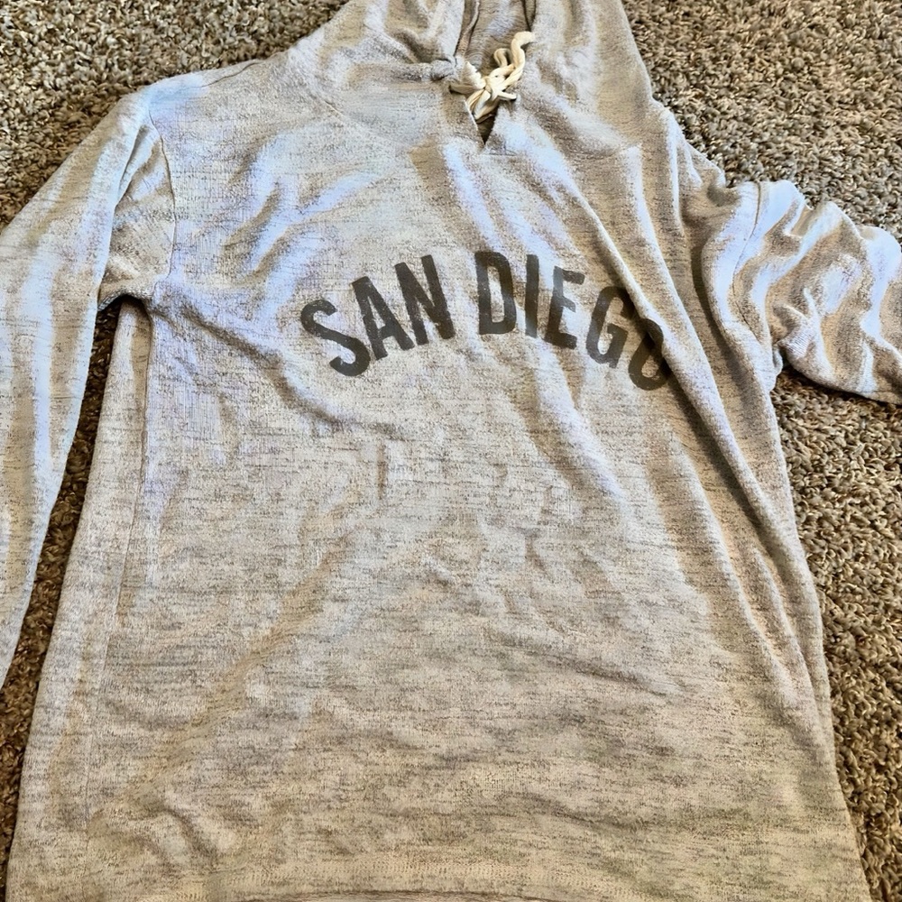 San Diego Heather Gray Hoodie Size Small.
